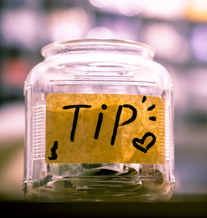Tips jar