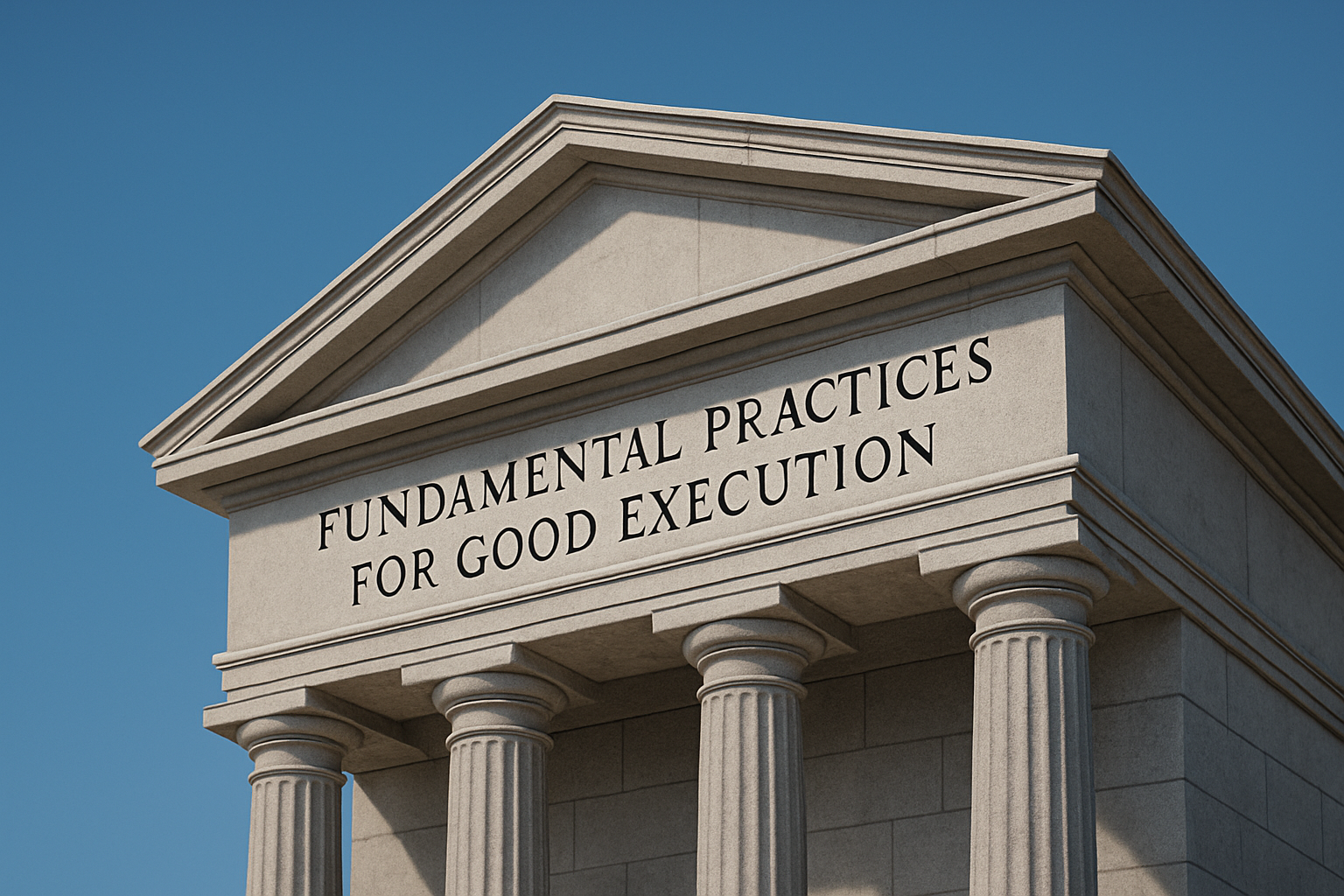 Three Execution Fundamentals For Good Execution